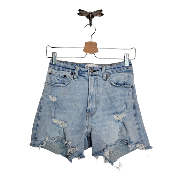 Abercrombie & Fitch Pants - Abercrombie & Fitch Curve Love High Rise 4" Jean Short 25 / 0